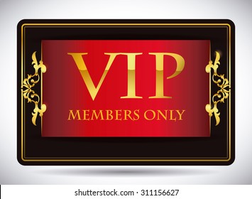 VIP card design, vector illustration eps 10.