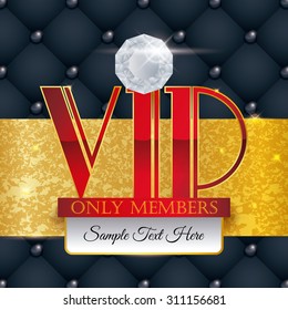 VIP card design, vector illustration eps 10.