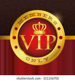 VIP card design, vector illustration eps 10.