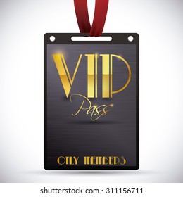 VIP card design, vector illustration eps 10.