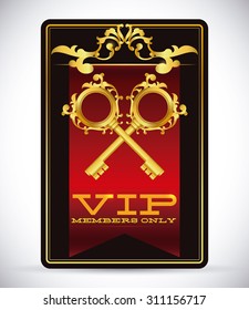VIP card design, vector illustration eps 10.