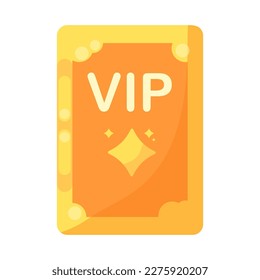 VIP card gold icon. Vector graphics