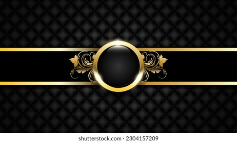 VIP Card with Golden Elements and Black Background