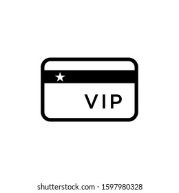 VIP card icon vector illustration.