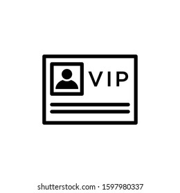 VIP card icon vector illustration.
