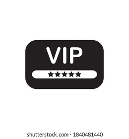 VIP Card Icon Vector Illustration Flat Design in Trendy