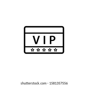 VIP card icon vector logo illustration