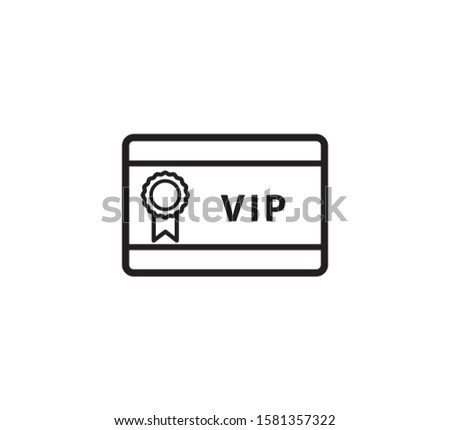 VIP card icon vector logo illustration