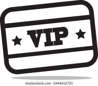 VIP card icon vector on white background