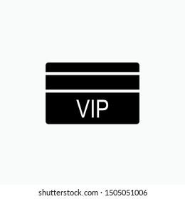 VIP Card Icon - Vector, Sign and Symbol for Design, Presentation, Website or Apps Elements.