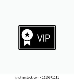 VIP Card Icon - Vector, Sign and Symbol for Design, Presentation, Website or Apps Elements.