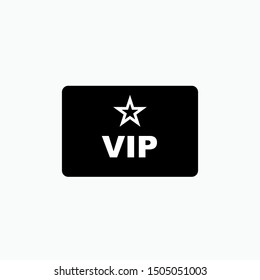 VIP Card Icon. Very Important Person. Special Membership Illustration. Applied as Trendy Symbol for Design Elements, Websites, Presentation and Application - Vector. 