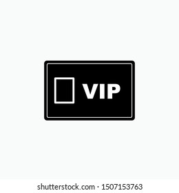 VIP Card Icon. Very Important Person Identity, Special Membership Illustration. Applied as Trendy Symbol for Design Elements, Websites, Presentation and Application - Vector.