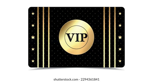 VIP. VIP card. VIP Invitation. Vip gold ticket. Premium card.