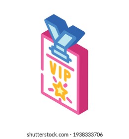 vip card isometric icon vector. vip card sign. isolated symbol illustration
