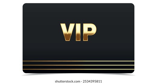 Tarjeta VIP. Diseño de Plantilla de textura de lujo. Invitación VIP. Boleto de oro vip en estilo abstracto sobre fondo negro. Tarjeta Premium.	