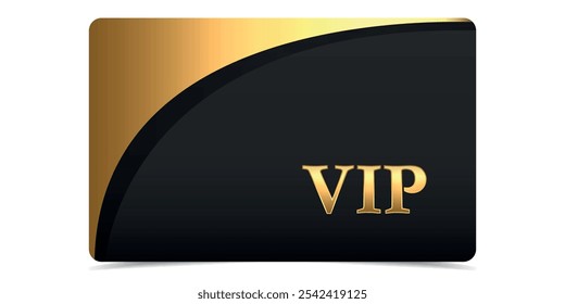 Placa VIP. Design de modelo de textura de luxo. Convite VIP Exclusivo. Bilhete Vip Gold em estilo abstrato sobre fundo preto. Cartão Premium.	