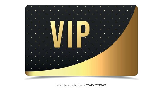 Placa VIP. Design de modelo de textura de luxo. Bilhete Vip Gold em estilo abstrato sobre fundo preto. Convite VIP. Cartão Premium exclusivo.	