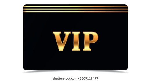 VIP card. Luxury texture template design, vip Invitation. Vip gold ticket in abstract style on black background. Premium card for casino, club, award.