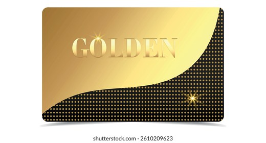 VIP card. Luxury texture template design, vip Invitation. Vip gold ticket in abstract style on black background. Premium card for casino, club, award, special offer, certificate. Vector illustration.