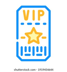 Vip Card Of Night Club Color Icon Vector. Vip Card Of Night Club Sign. Isolated Symbol Illustration