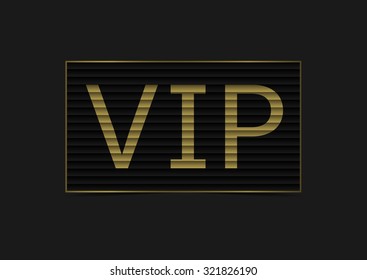VIP card on the black background, glamour luxury royal symbol