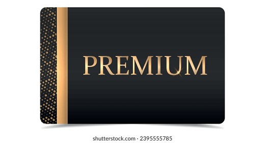 VIP.VIP card. Premium card.Vip gold ticket.Vip in abstract style on black background.