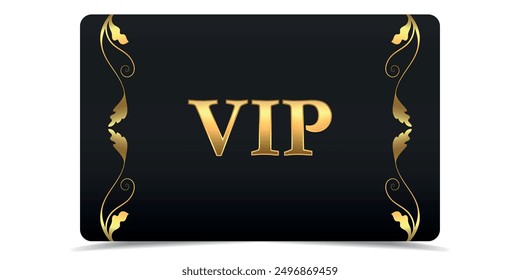 VIP. VIP card. Premium card. Vip gold ticket.	