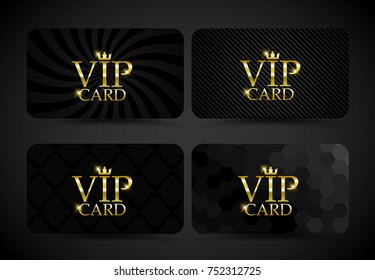 Vip card set VECTOR