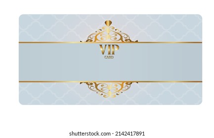 VIP card in silver, platinum. 