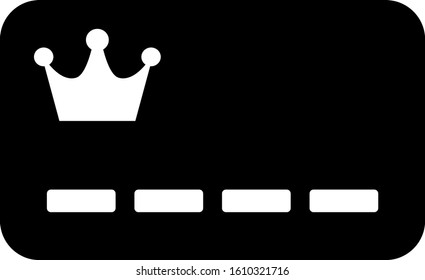 VIP card vector icon. Flat VIP card pictogram is isolated on a white background.