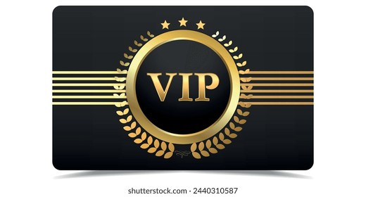 VIP.VIP card.Luxury template design.Vip gold ticket.Vip in abstract style on black background.Premium card.	