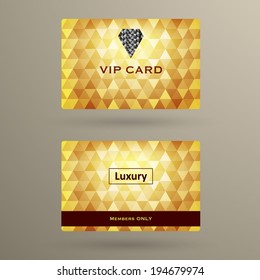 Vip cards with the abstract background