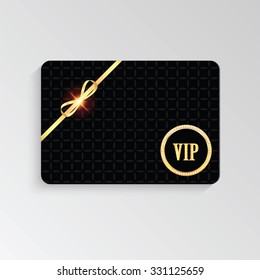 VIP cards with gold letters and ribbon.Elegant invitation VIP card