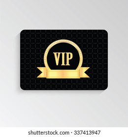 VIP cards with gold letters and ribbon.Elegant invitation VIP card