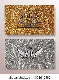 VIP cards with  textured background