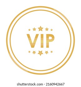 icono de marco de oro circular de vip