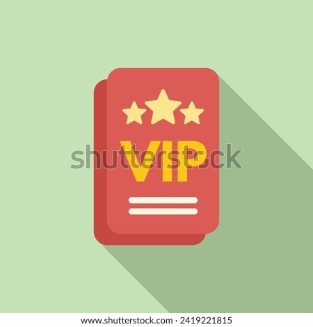 Vip class ticket icon flat vector. Seat air chair. Inside trip relax