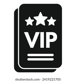 Vip class ticket icon simple vector. Seat air chair. Inside trip relax