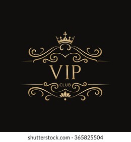 VIP Club Luxury Logo Template