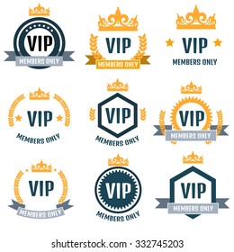VIP Club members only logo set