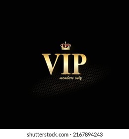 VIP club party premium invitation card poster flyer. Black and golden design template. decorative vector background.