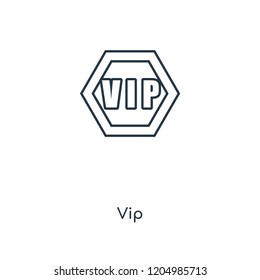 Vip concept line icon. Linear Vip concept outline symbol design. This simple element illustration can be used for web and mobile UI/UX.