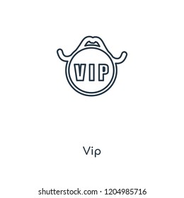 Vip concept line icon. Linear Vip concept outline symbol design. This simple element illustration can be used for web and mobile UI/UX.