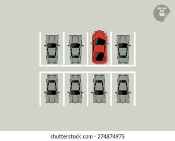 vip concept, super car park at parking
