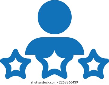 VIP customer user icon, VIP membership icon blue vector