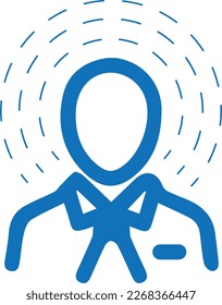 icono de usuario de cliente VIP, icono de pertenencia VIP, vector azul