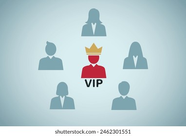 VECTOR de icono de usuario de Cliente VIP. Símbolo de Perfil de persona. Signo de avatar. Vector de trazo editable.