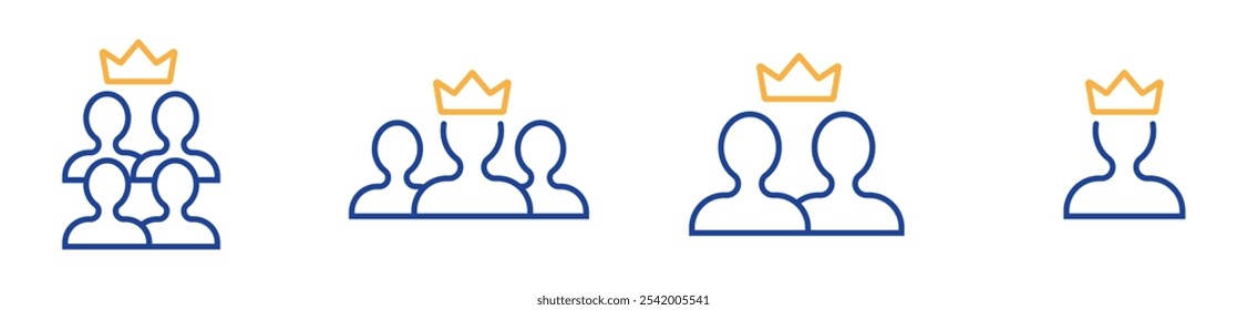 Vetor de ícone do Usuário do Cliente VIP. Símbolo de Perfil de Pessoa. Símbolo de Avatar. Vetor de traçado editável.