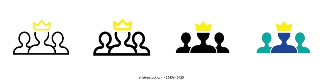 Vetor de ícone do Usuário do Cliente VIP. Símbolo de Perfil de Pessoa. Símbolo de Avatar. Vetor de traçado editável